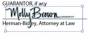Molly Brown signature annotation
