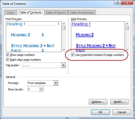 hyperlink table of contents word hyperlink table of contents word