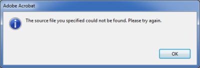 Picture of Error Message