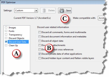 PDF Optimizer Window
