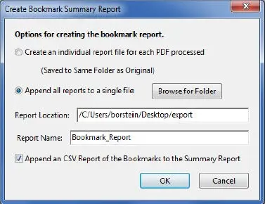 download create bookmark report action acrobat xi pro
