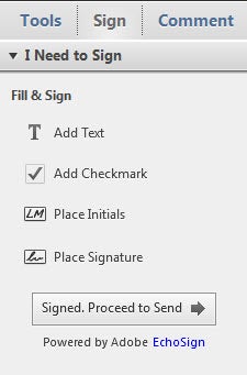 adobe sign and fill wont let me add a signiture