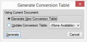 05 Create Conversion Table