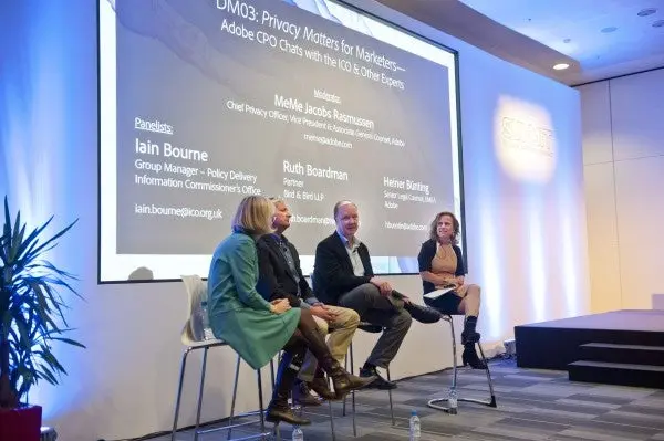 Digital Privacy Matters for marketers panel at the digital marketing Adobe Summit EMEA