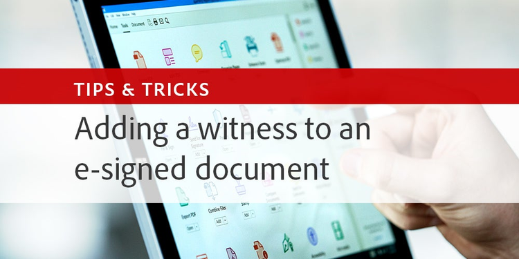 Adding a witness to an e-signed document.