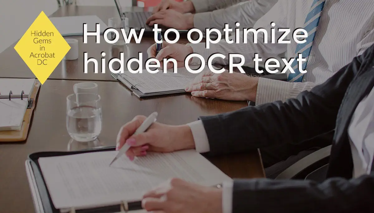 How to optimize hidden OCR text.