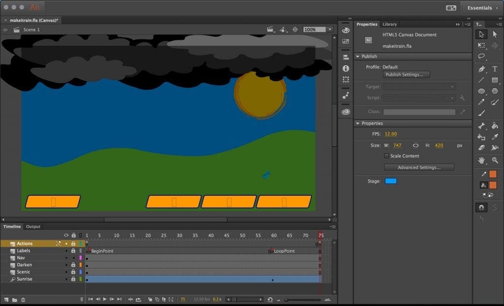 Using HTML5 Canvas In Animate CC JavaScript Basics