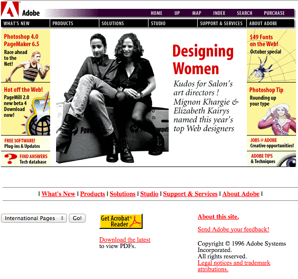 Support studio. 90s web Design.