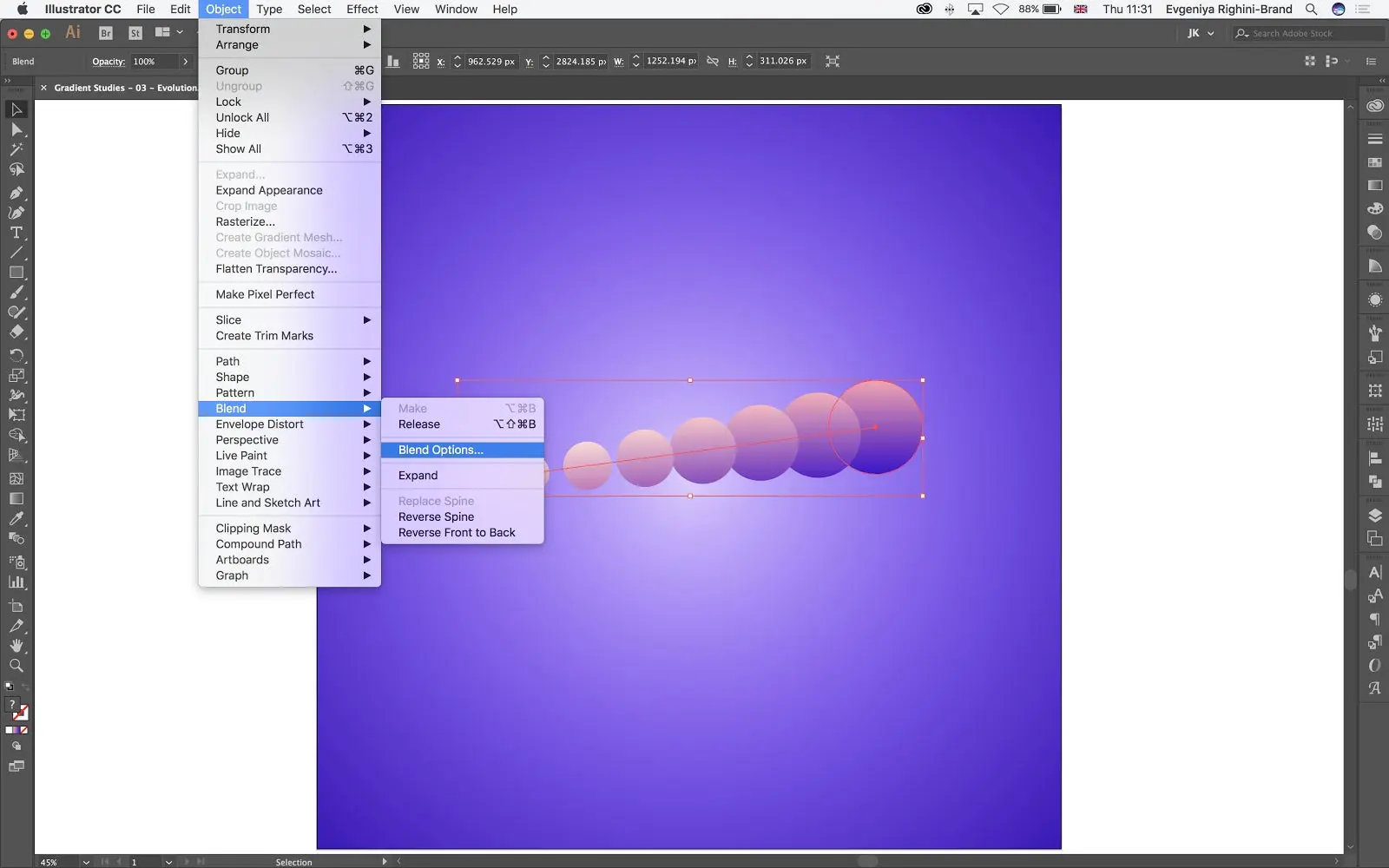 Create Gradient Filled Objects With The Blend Tool In Adobe Illustrator Create Gradient Filled Objects With The Blend Tool In Adobe Illustrator