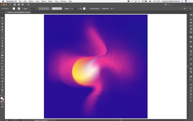 Step 3 with warp tool.