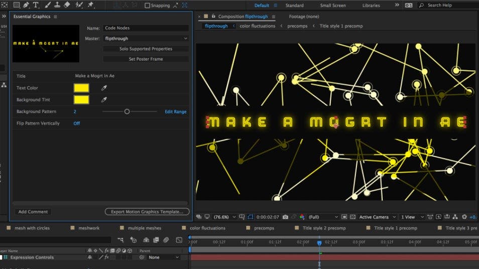 Creating Motion Graphics Templates In Adobe After Effects Creating Motion Graphics Templates In Adobe After Effects