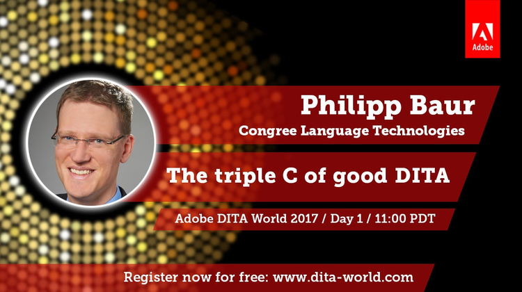 Adobe DITA World 2017, Day 1: Philipp Baur