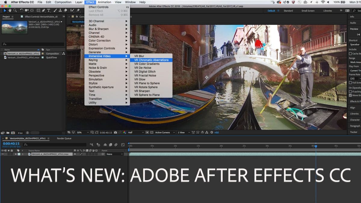 Motion Graphics Efficiency And Vr Features At The Core Of What S New In After Effects Cc