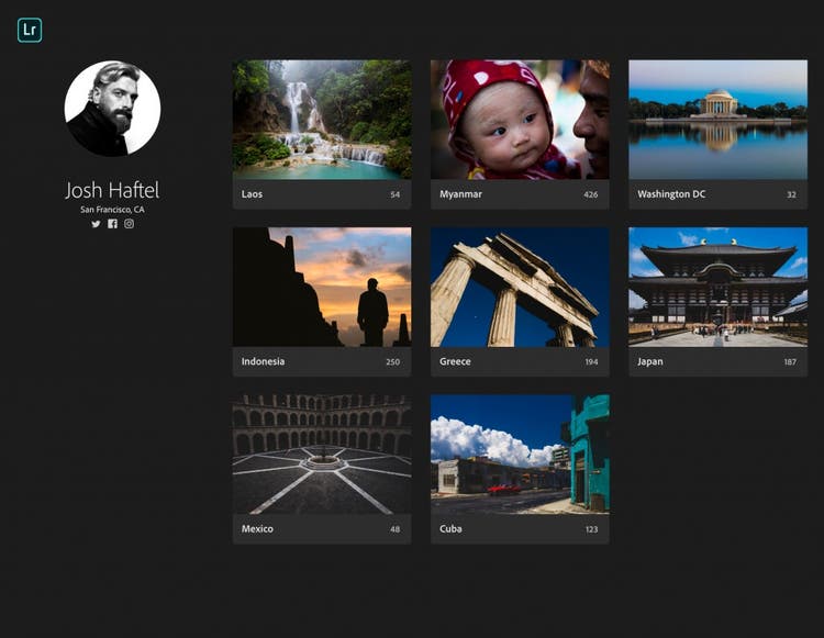 Lightroom CC on the web.