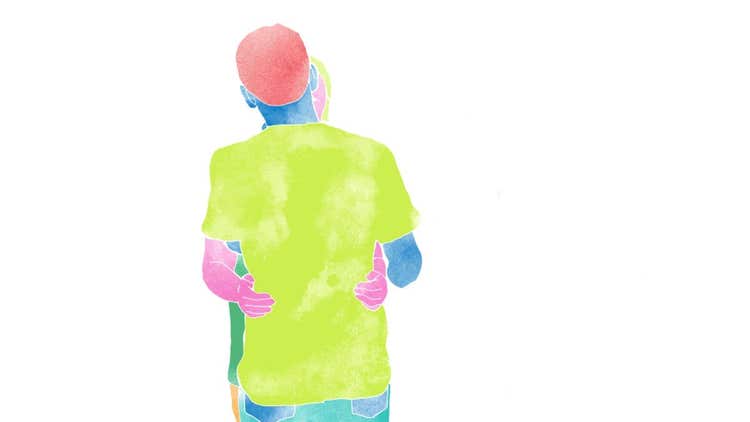 Moving image of a couple.