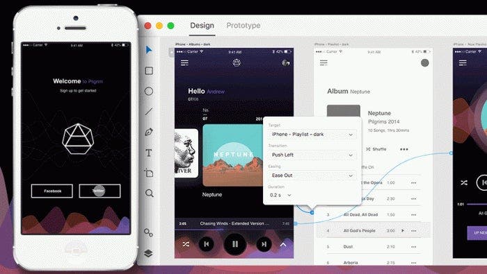 High-fidelity prototype made in Adobe XD.