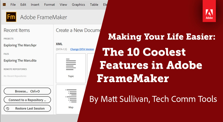 – Making FrameMaker faster and more efficient