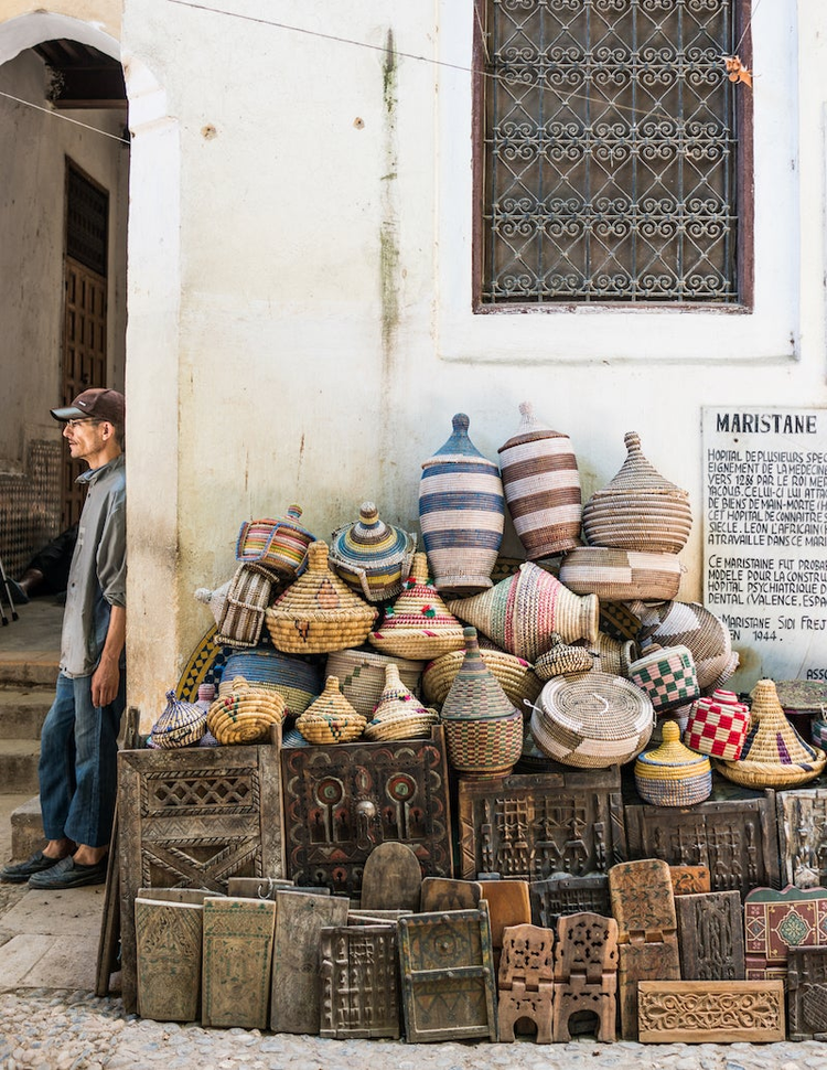 photo of baskets in Fez, taken by Joann Pai