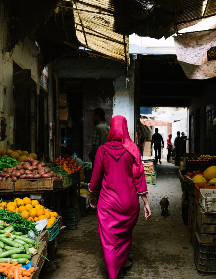 photograph of a woman in Fez, taken by Joann Pai