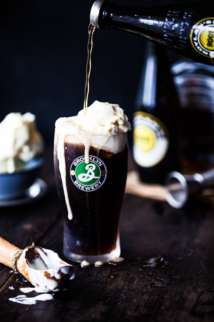 a photo of beer ice cream float by Joann Pai