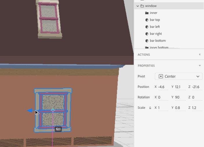 Using Groups to keep parts of house together.