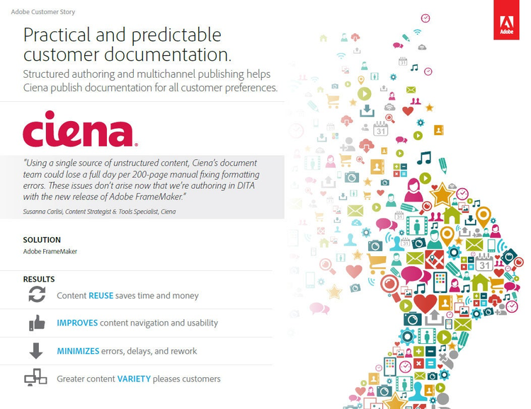 Adobe Customer Story: How Ciena creates technical content for every need and preference