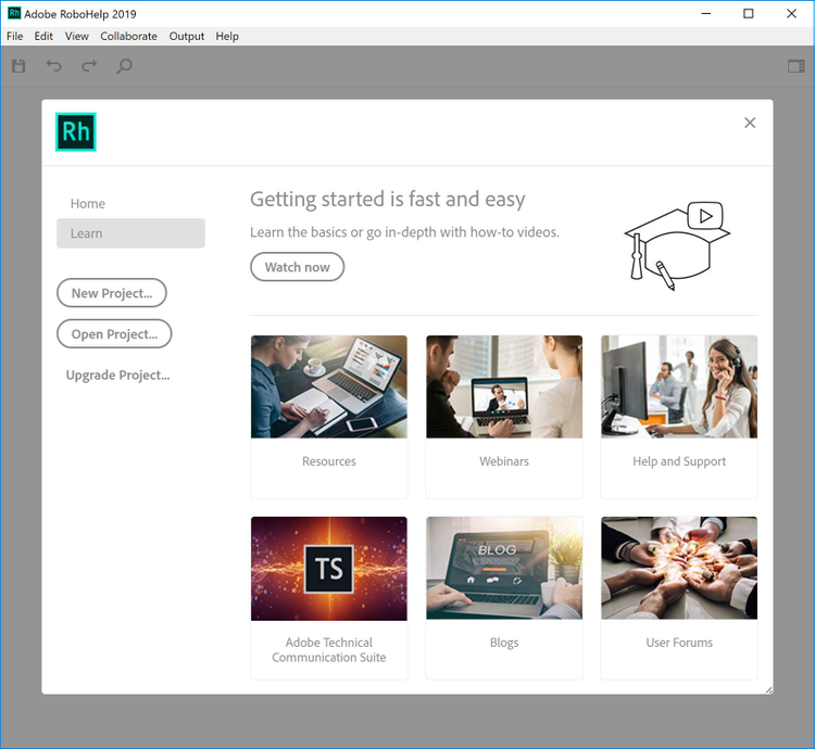 Adobe RoboHelp (2019 release) – Welcome