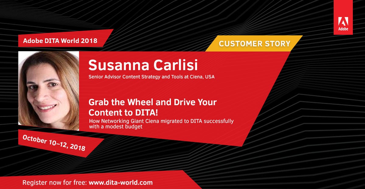 Adobe DITA World 2018, Day 1: Susanna Carlisi