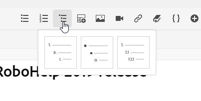 RoboHelp 2019 – Stlyes – Multi-level lists