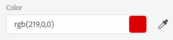 Adobe RoboHelp 2019 Update 2 – Color field with preview and eyedropper