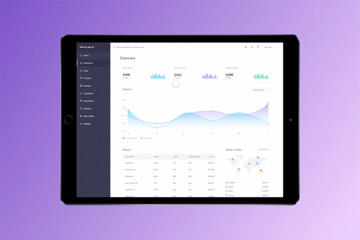 An animated graph using path morph.