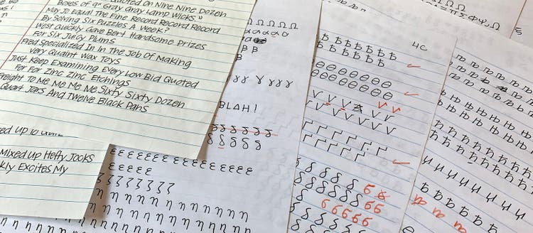 Handwritten letters.