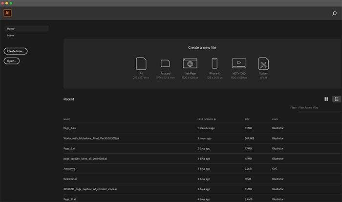 A GIF demonstrating how to launch the moleskine pen+ extension to pair a moleskine pen with Adobe Illustrator.