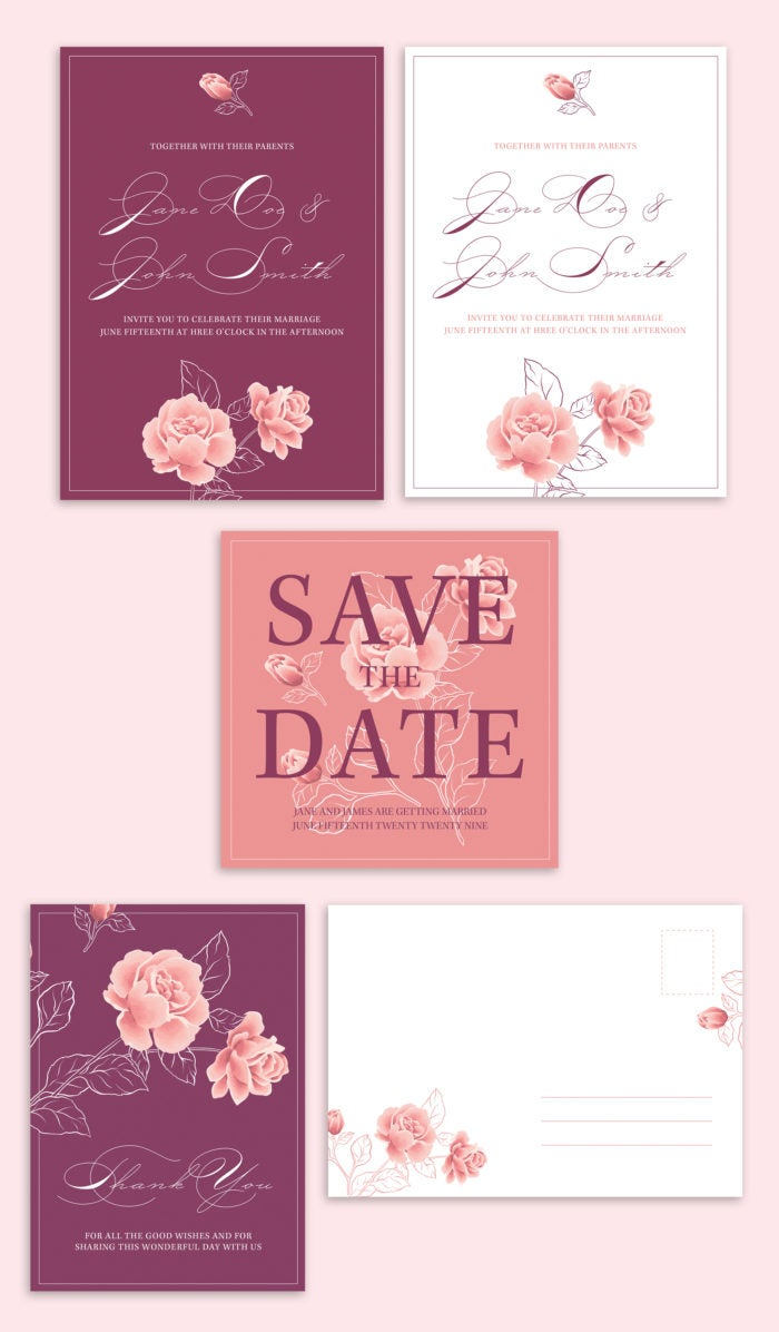 Adobe Stock wedding templates