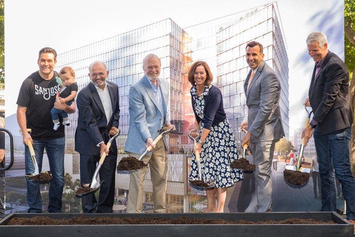 Adobe executives and San Jose luminaries break ground on new building