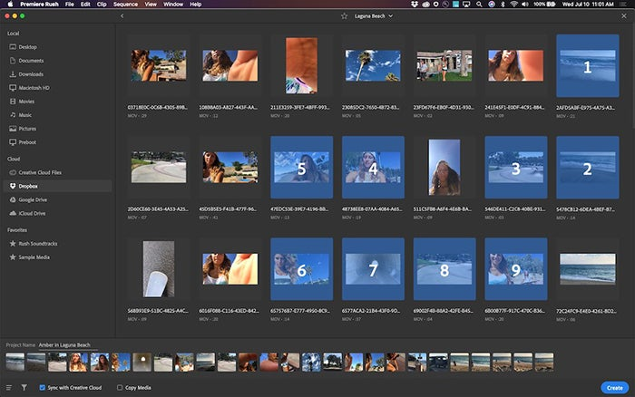 Adobe Premiere Rush.