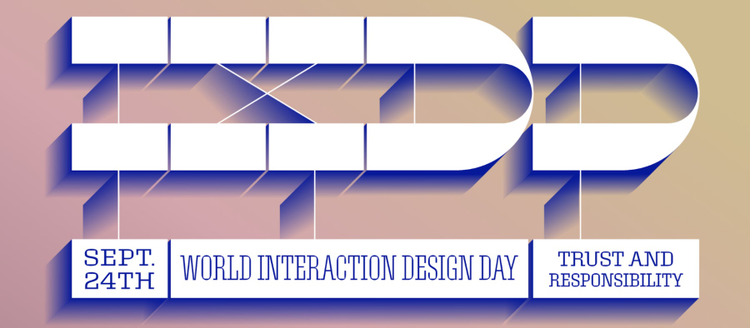 Promo image for 2019 World Interaction Design Day, a global interaction design conference.