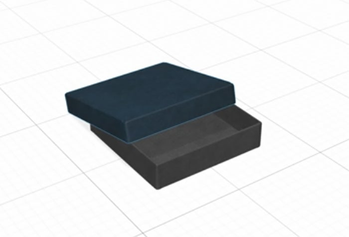 3D starter asset model of a cardboard box.