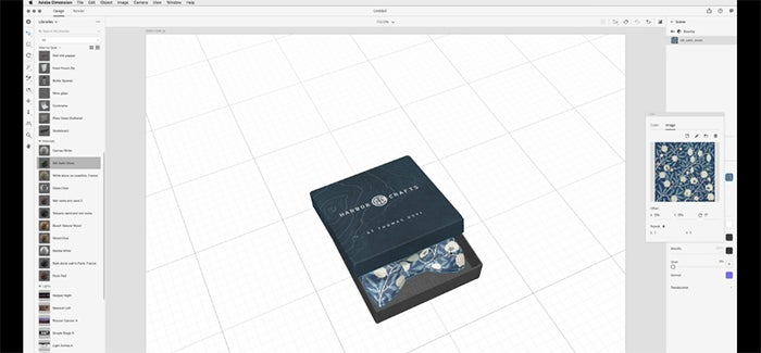 3D starter asset model of a pocket square inside its packaging.