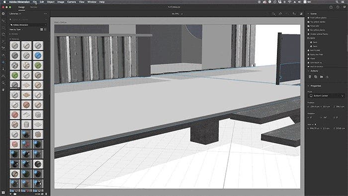 Adjusting the materials properties of the Planks African Mesquite found on Substance Source.