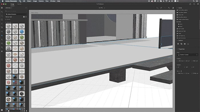 Adjusting the materials properties of the Planks African Mesquite found on Substance Source.