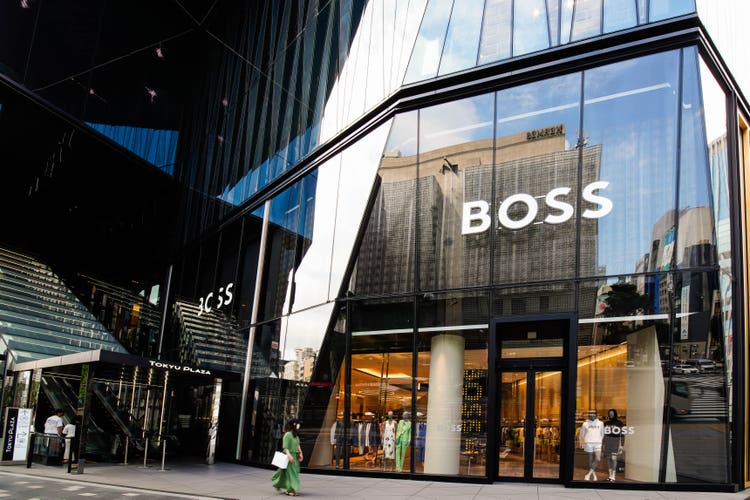 Hugo Boss store front.