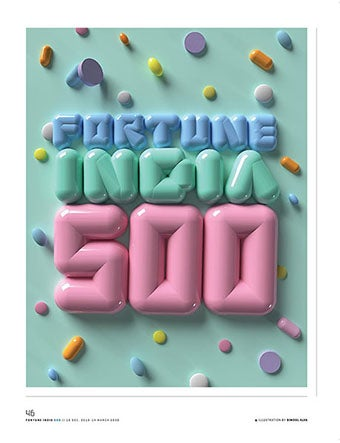 A 3D illustration for Fortune India 500, designed by Simoul Alva.