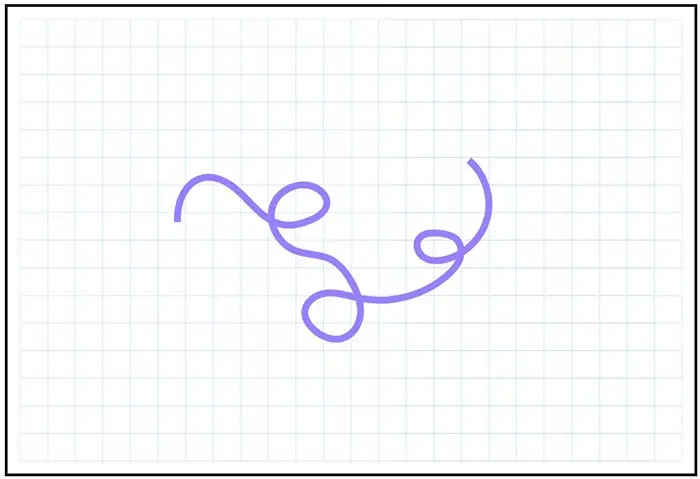 A drawn squiggly line.