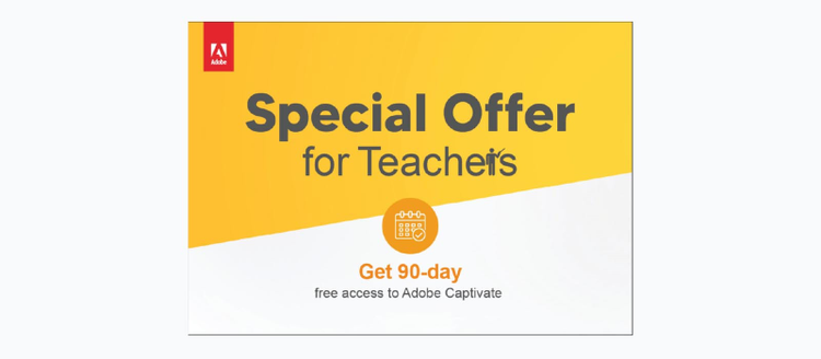 Special offer for teachers.