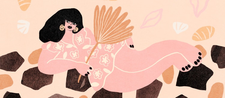 Illustration of a woman with curves.