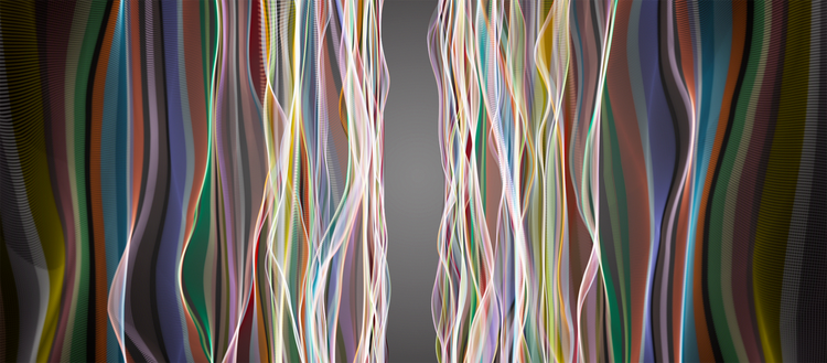 Waves of vertical colors. 