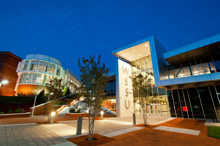 Winston-Salem State University At Dusk.