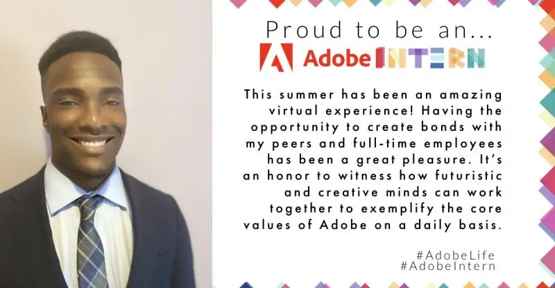 Adobe Intern Vincent sharing what she loved about being an Adobe Intern.