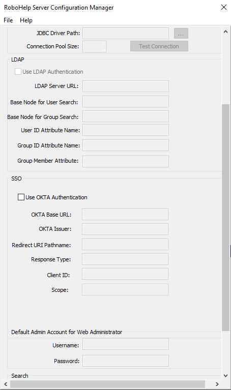 Adobe RoboHelp Server – Configuration Manager